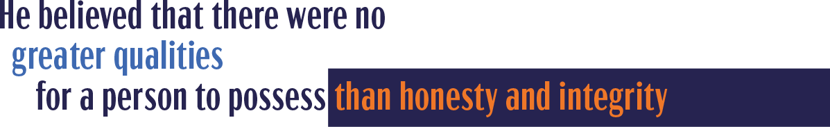 Honesty and Integrity